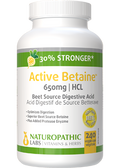 Active Betaine HCL 650mg (30% Stronger) - 240 + 60 V-Caps FREE