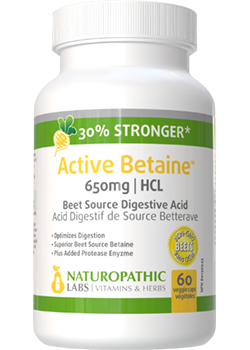 Active Betaine HCL 650mg (30% Stronger) - 60 V-Caps