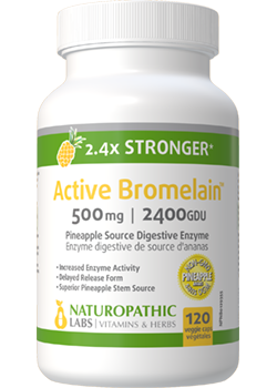 Active Bromelain 500mg (2400GDU) - 120 + 60 V-Caps FREE