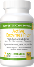 Active Multi Enzymes Plus (With Probiotics & Ginger) - 120 + 60 V-Caps FREE