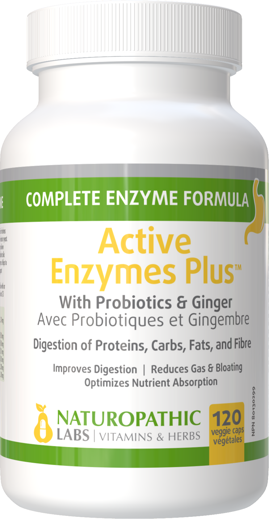 Active Multi Enzymes Plus (With Probiotics & Ginger) - 120 + 60 V-Caps FREE