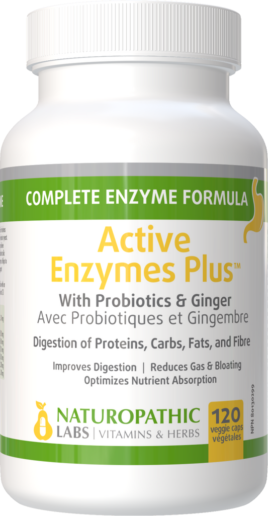 Active Multi Enzymes Plus (With Probiotics & Ginger) - 120 + 60 V-Caps FREE