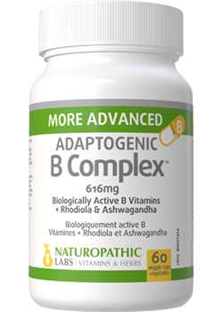 Adaptogenic B-Complex 616mg - 60 V-Caps + BONUS