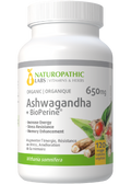 Ashwagandha 650mg (Organic) + Bioperine - 120 V-Caps + 60 V-Caps FREE!