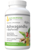 Ashwagandha 650mg (Organic) + Bioperine - 240 V-Caps + BONUS