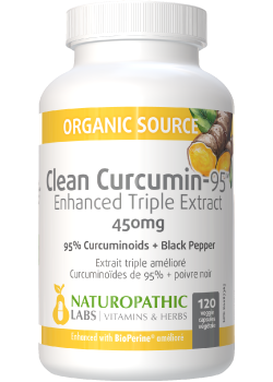 Clean Curcumin-95 (Enhanced Triple Extract) 450mg - 120 V-Caps + BONUS