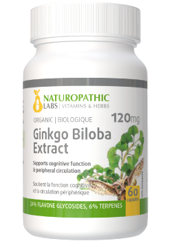 Ginkgo Biloba Double Strength (Organic) 120mg - 60 Caps