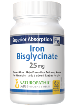 Iron Bisglycinate 25mg - 60 Caps