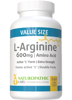 L-Arginine 600mg - 240 V-Caps + 60 V-Caps FREE