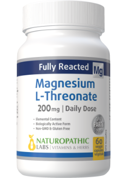 Magnesium L-Threonate 200mg (Daily Dose) - 60 + 60 V-Caps FREE
