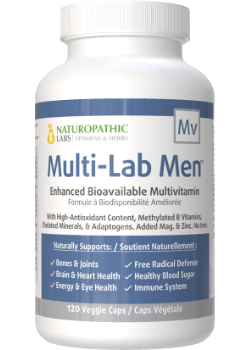 Multi-Lab Men's Bioavailable Daily Vitamin - 120 + 60 V-Caps FREE