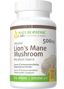 Lion's Mane Mushroom (Organic) 500mg - 120 V-Caps + BONUS