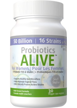 Probiotics Alive For Women 50 Billion (Plus FOS Prebiotic) - 30 V-Caps