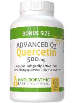 Quercetin (Advanced Q3) 500mg - 240 V-Caps + BONUS