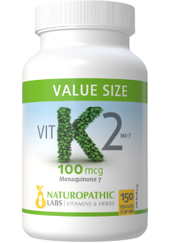 Vitamin K2 100mcg - 150 + 60 V-Caps FREE