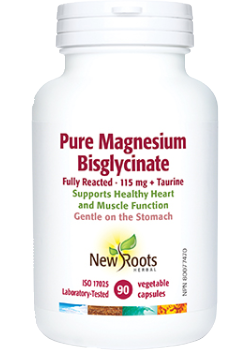 Pure Magnesium Bisglycinate 115mg + Taurine - 90 V-Caps