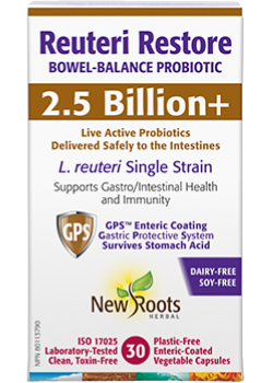 Reuteri Restore Bowel-Balance Probiotic (2.5 Billion+) - 30 V-Caps