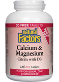 Calcium & Magnesium Citrate With D3 - 210 Tabs + BONUS