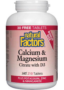 Calcium & Magnesium Citrate With D3 - 210 Tabs + BONUS