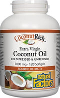 CoconutRich Extra Virgin Coconut Oil 1,000mg - 120 Softgels