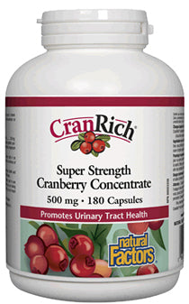 CranRich Super Strength Cranberry Concentrate 500mg - 180 + 90 Caps FREE