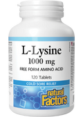 L-Lysine 1,000mg - 120 Tabs