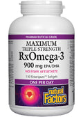 RxOmega-3 Maximum Triple Strength 900mg - 150 Softgels + BONUS