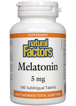 Melatonin 5mg (Peppermint) - 180 Sublingual Tabs