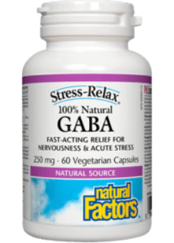 Stress-Relax 100% Natural Gaba 250mg - 60 V-Caps