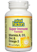 Super Immune Formula (Vitamins A, D3, Zinc & Omega-3) - 90 Softgels