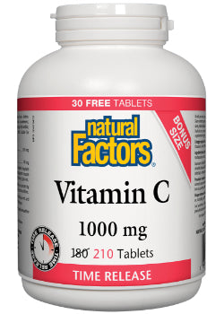 Vitamin C 1,000mg Time Release - 180 + 30 Tabs BONUS