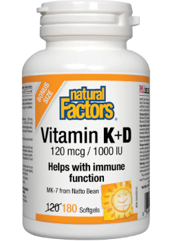 Vitamin K + D - 180 Softgels BONUS