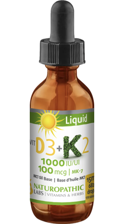 Vitamin D3 1000iu + K2 100mcg Liquid - 15ml