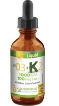 Vitamin D3 1000iu + K2 100mcg Liquid - 30ml + BONUS
