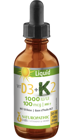 Vitamin D3 1000iu + K2 100mcg Liquid - 30ml + BONUS