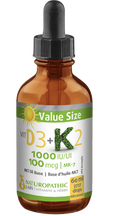 Vitamin D3 1000iu + K2 100mcg Liquid - 60 + 15ml FREE