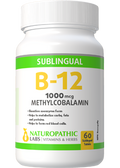 B-12 Methylcobalamin 1,000mcg Sublingual - 60 Lozenges