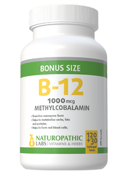 B-12 Methylcobalamin 1,000mcg Sublingual - 150 Lozenges + BONUS