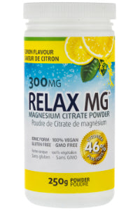 Relax MG Magnesium Powder (Lemon) 300mg - 250g + BONUS
