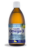 Clean Omega-3 Liquid 800mg EPA 500mg DHA (Lemon Meringue) - 500 + 200ml FREE