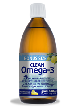 Clean Omega-3 Liquid 800mg EPA 500mg DHA (Lemon Meringue) - 500 + 200ml FREE