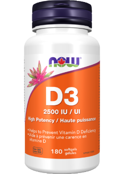 Vitamin D3 2,500iu - 180 Softgels