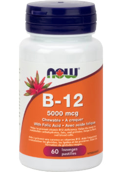 B-12 5,000mcg Chewable - 60 Lozenges