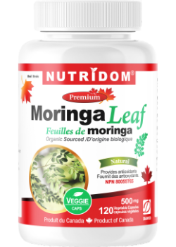 Moringa Leaf 500mg (Organic) - 120 V-Caps + BONUS