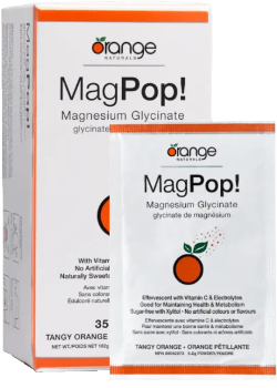 MagPop Magnesium Glycinate (Tangy Orange) - 35 Packets