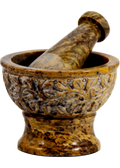 Leaves Mortar & Pestle (4 Inch) - 1 Set