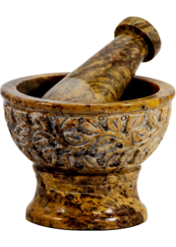 Leaves Mortar & Pestle (4 Inch) - 1 Set