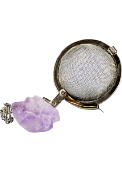 Stainless Tea Ball Mesh With Amethyst Crystal (4.5cm) - 1 Infuser