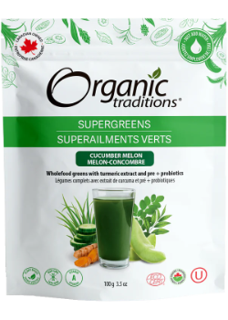 Supergreens With Turmeric And Probiotics (Cucumber Melon) - 100 + 100g FREE
