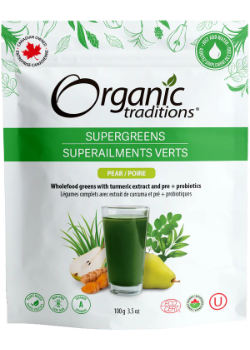 Supergreens With Turmeric And Probiotics (Pear) - 100 + 100g FREE
